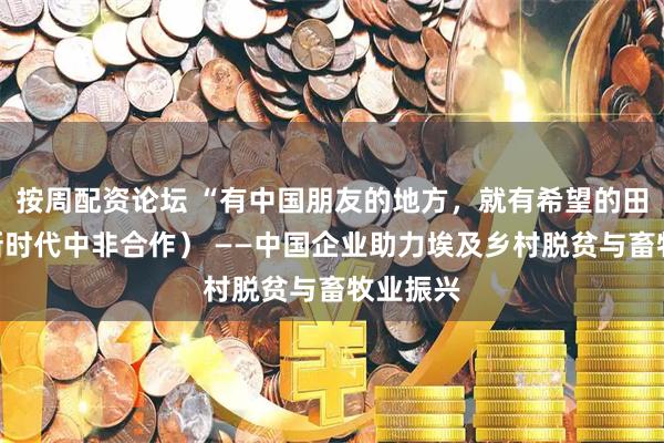 按周配资论坛 “有中国朋友的地方，就有希望的田野”（新时代中非合作） ——中国企业助力埃及乡村脱贫与畜牧业振兴